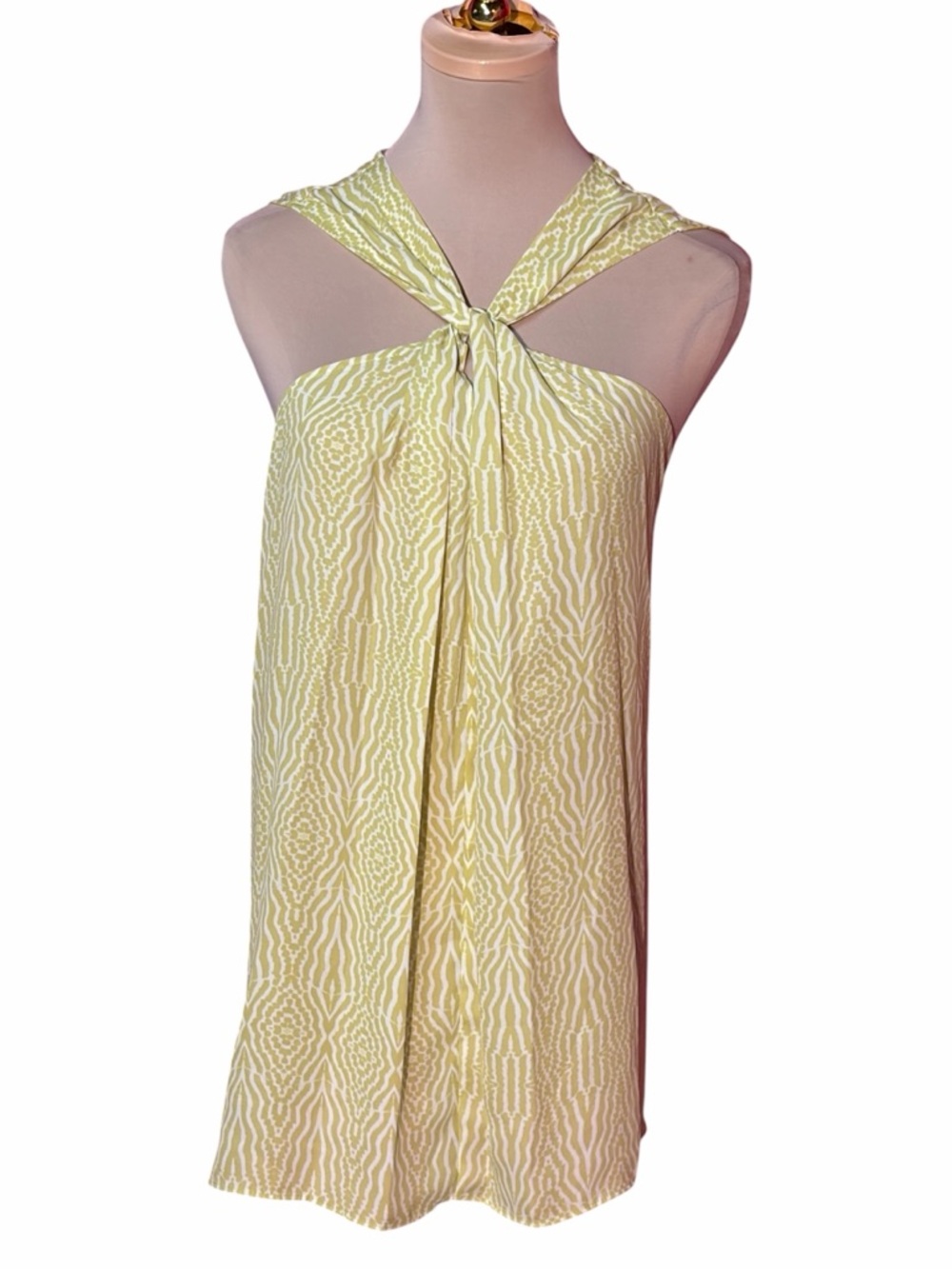 Worthington Yellow Halter Dress 3X Sleeveless Flowy Summer Top